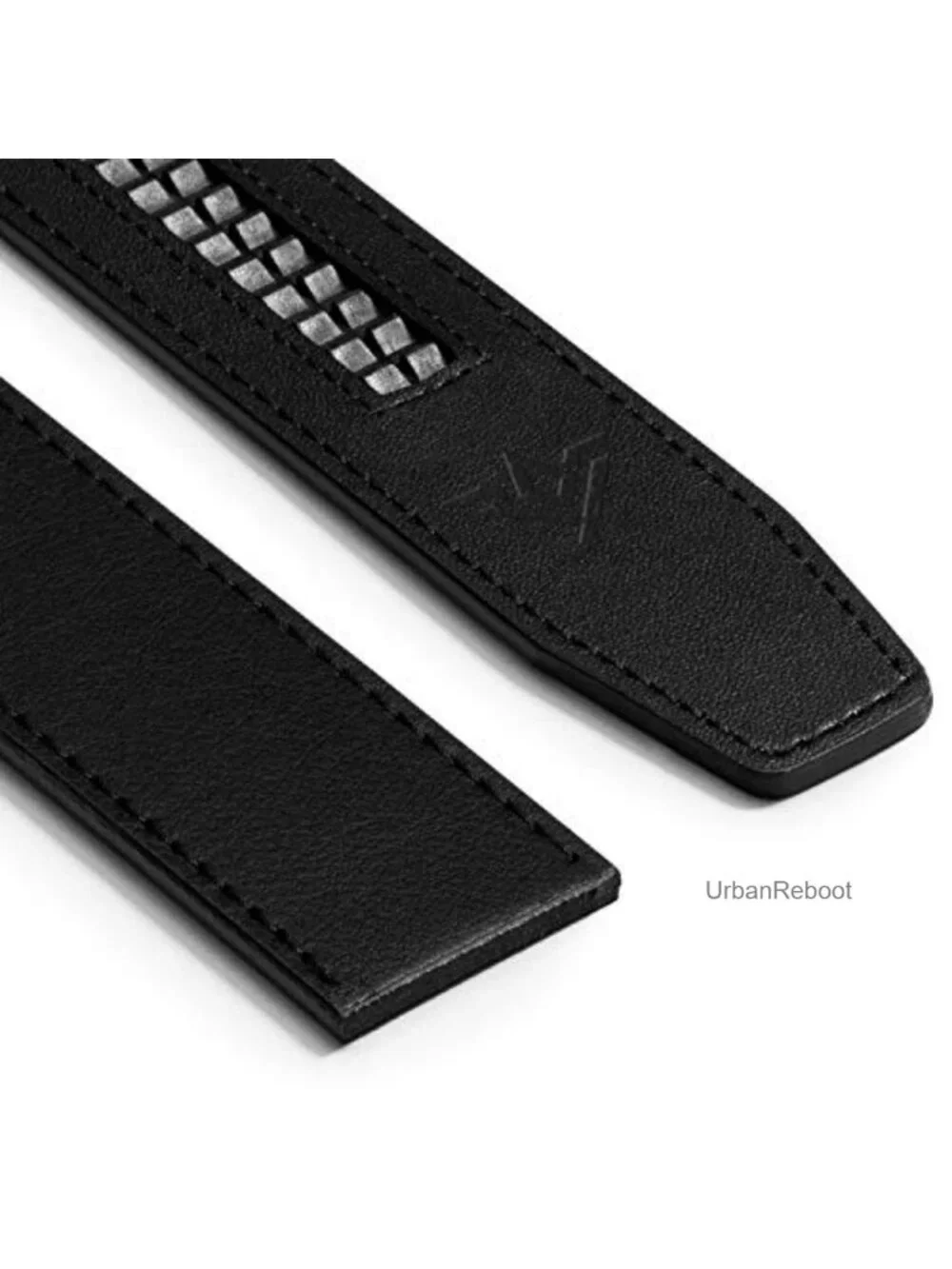 Men's No-Holes Ratchet Belt Adjustable Vegan Leather Faux Leather